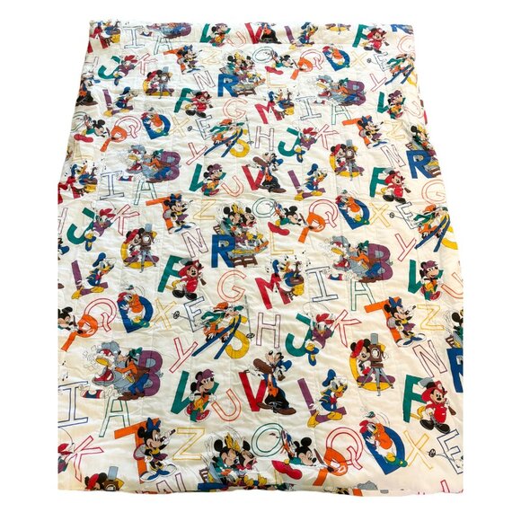 VTG 80s DISNEY ABC Alphabet STANDARD Pillowcase Mickey Minnie (3) AVAILABLE - Picture 6 of 7